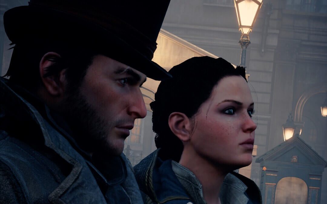 Los gemelos Frye, Jacob y Evie, de Assassin's Creed Syndicate en una escena de enfrentamiento